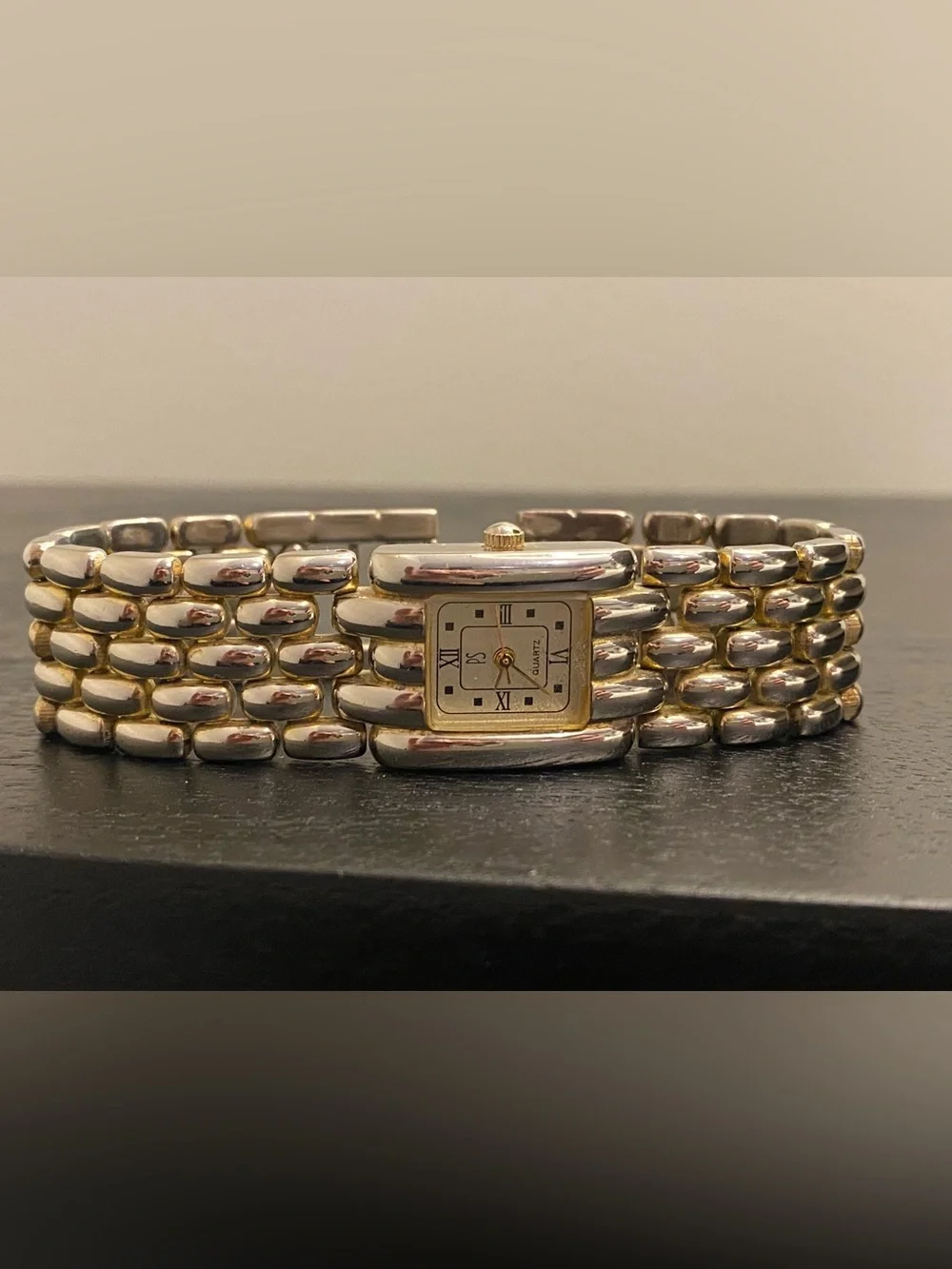 Paul Sebastian Silver- and Gold-Tone Link Bracelet Women's Watch Quartz